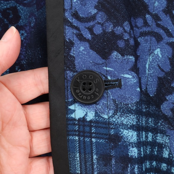 Vintage 90s Koos of Course! Silk‎ Velvet Floral Jacket Reversible Plus Size 1X - Picture 13 of 16